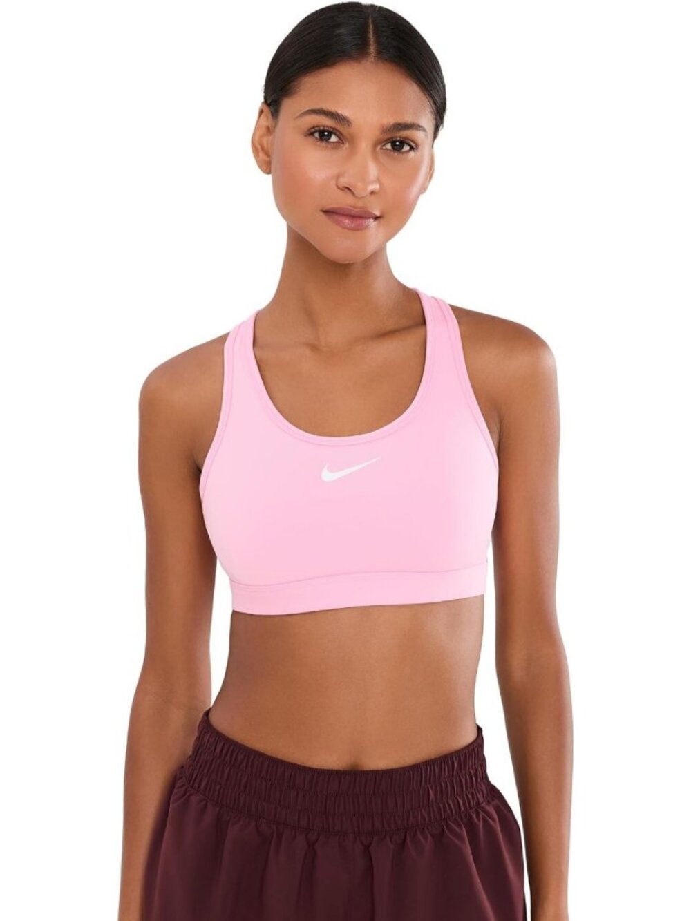 Medium Support Women's Sports Bra - Swoosh Design, Perfect for Activewear